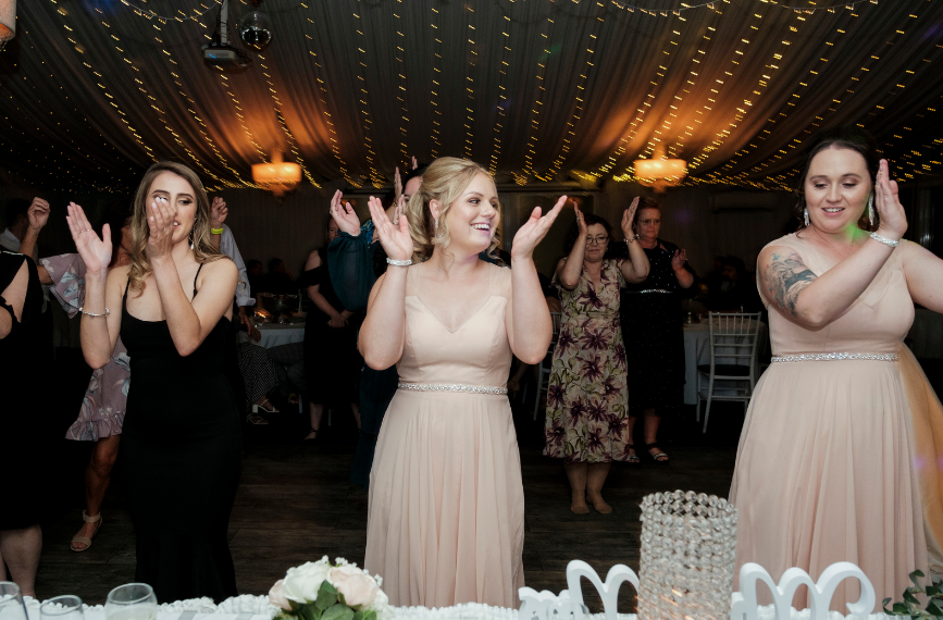 1 Bridesmaids dancing at South Coast NSW wedding