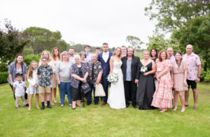 Group photo at Redcourt Homestead wedding in Melbourne