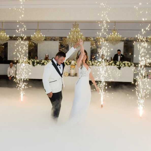 bride and groom dancing at wedding reception in Melbourne, Victoria
