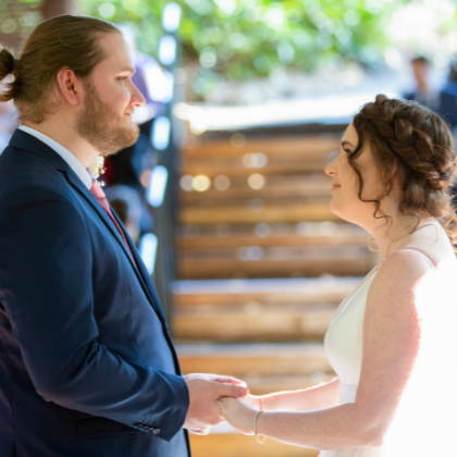 1 bride and groom Cedar Creek Lodges wedding