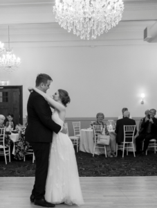 1 First dance between bride and groom at Cropley House