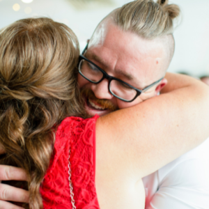 groom photographed hugging Mum before Sydney wedding