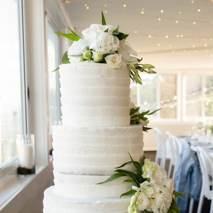 Three tiered cake Sublime Point Wedding