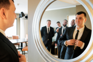 groom and groomsmen at wedding in Sydney