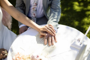 bride and grooms hands captured by perth wedding photographer