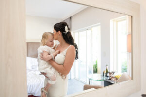 bride and daughter captured by perth wedding photographer