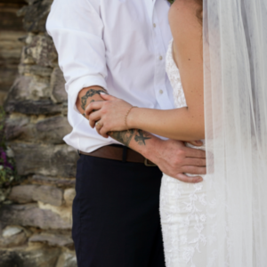 close up photo of bride and groom taken by Sydney wedding photographer