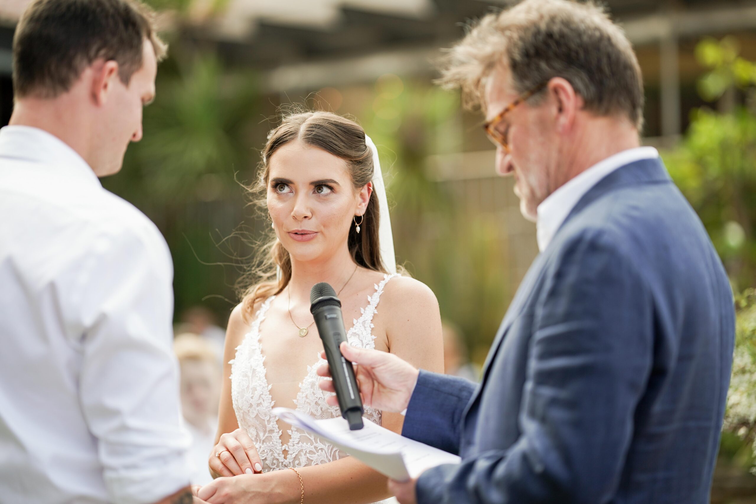 bride saying vows at Sydney wedding