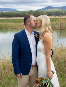 photo of bride and groom at Yering Farm Winery in Melbourne