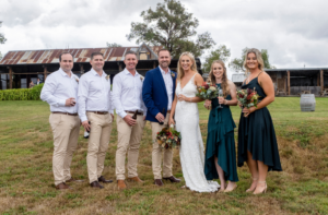 wedding group photo at Yering Farm Wines