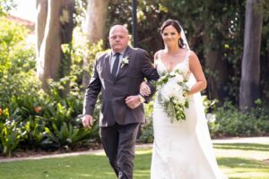 bride and father walking down aisle at Perth wedding