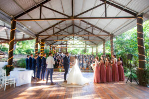 wedding ceremony at cedar creek lodges in the Gold Coast