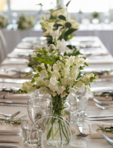 photo of wedding reception table setting in gippsland melbourne